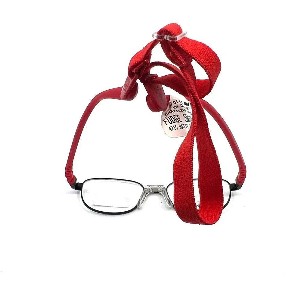 Dilli Dalli fudge swirl Eyeglasses Frame Youth red Full Rim Round 42-15-125